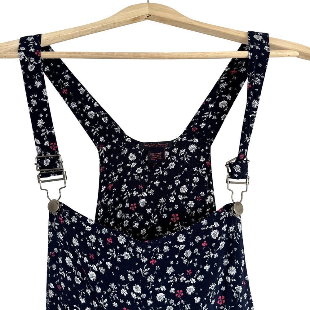 Imaginary Voyage Overalls Floral Navy Women's Size Small